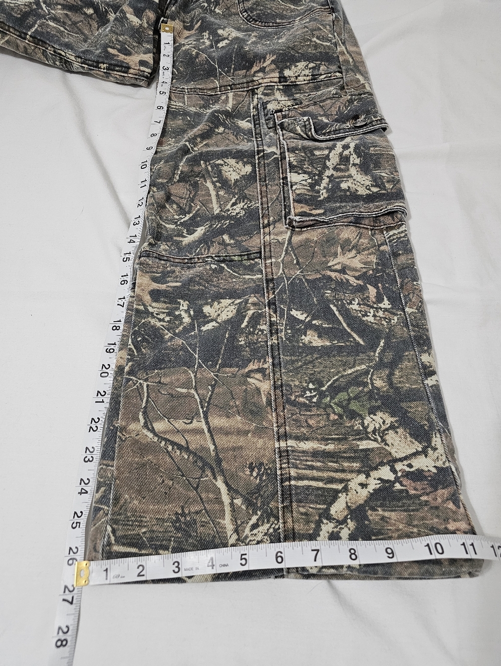 ReVice Los Angeles Camo Cargo Pants Size 24 Wide Leg Y2K Utility Jeans - Picture 9 of 9